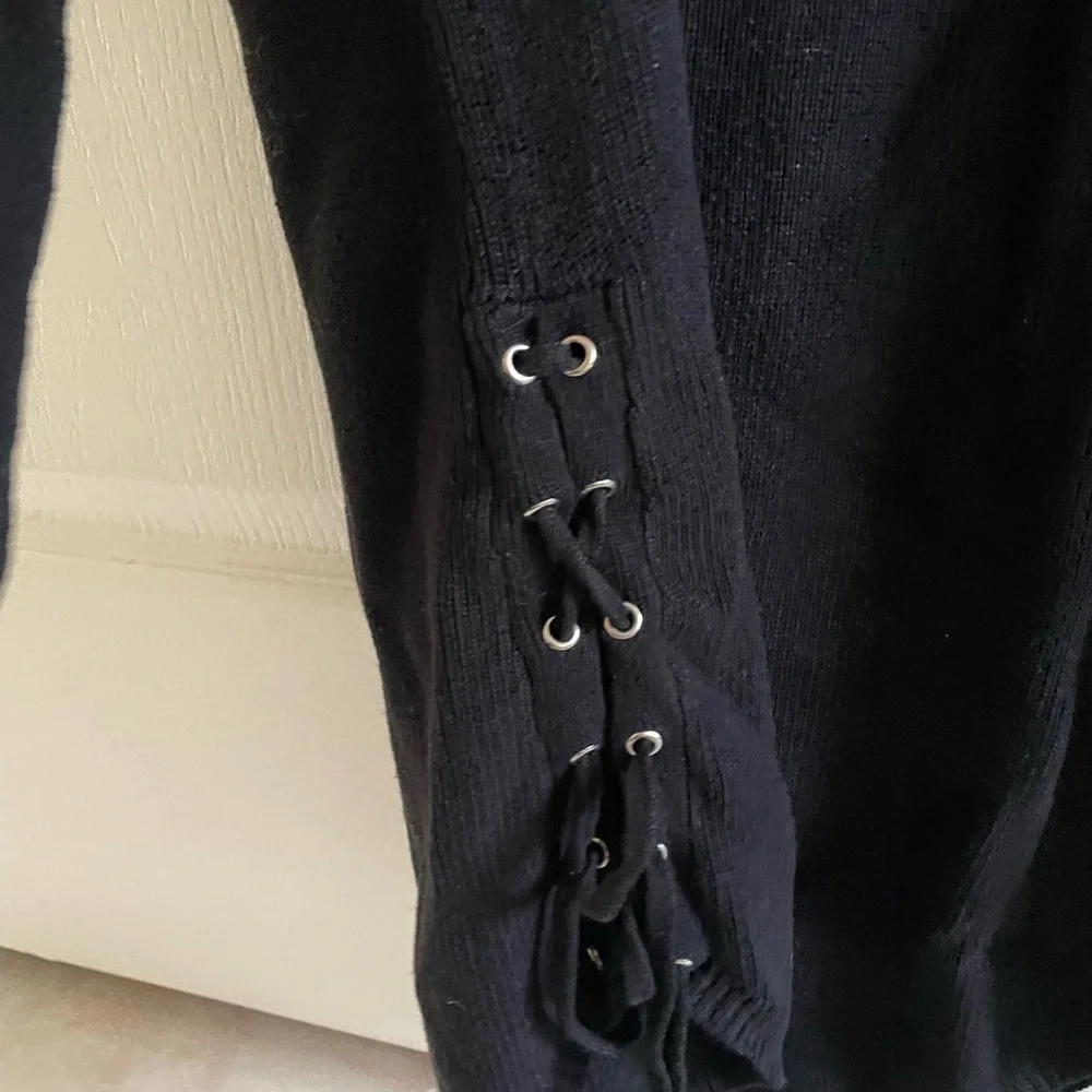 Ricki's Black Ribbed Sweater - Picture 4 of 6